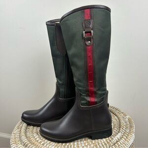 däv Fairfield Tall Waterproof Riding Boots Women 7 Equestrian Preppy Barn Boots